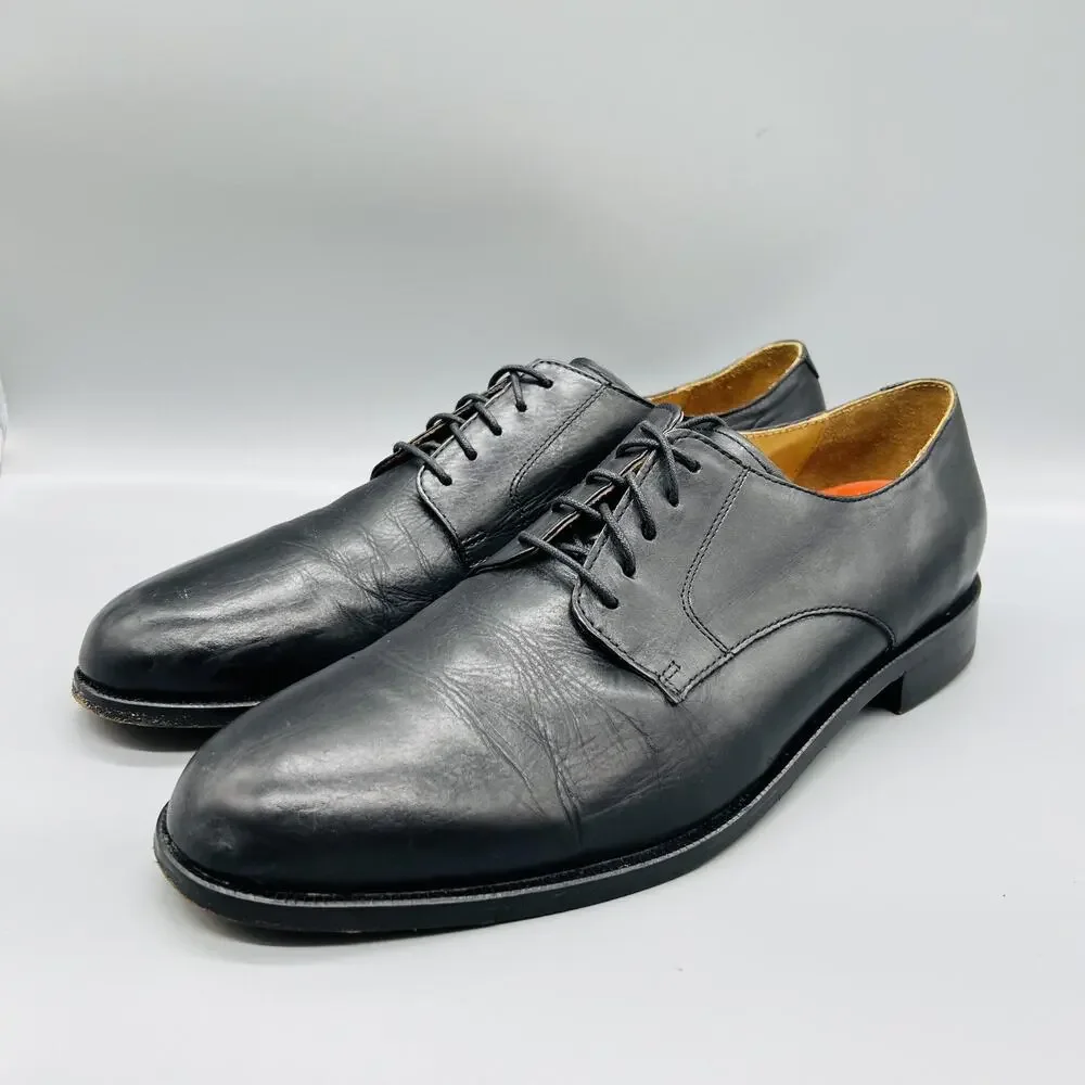 Cole Haan Shoes Mens 13 Black Leather Grand OS Derby Oxford Dress Round Toe